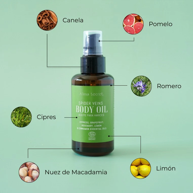 Aceite de masaje para varices y piernas cansadas Alma Secret