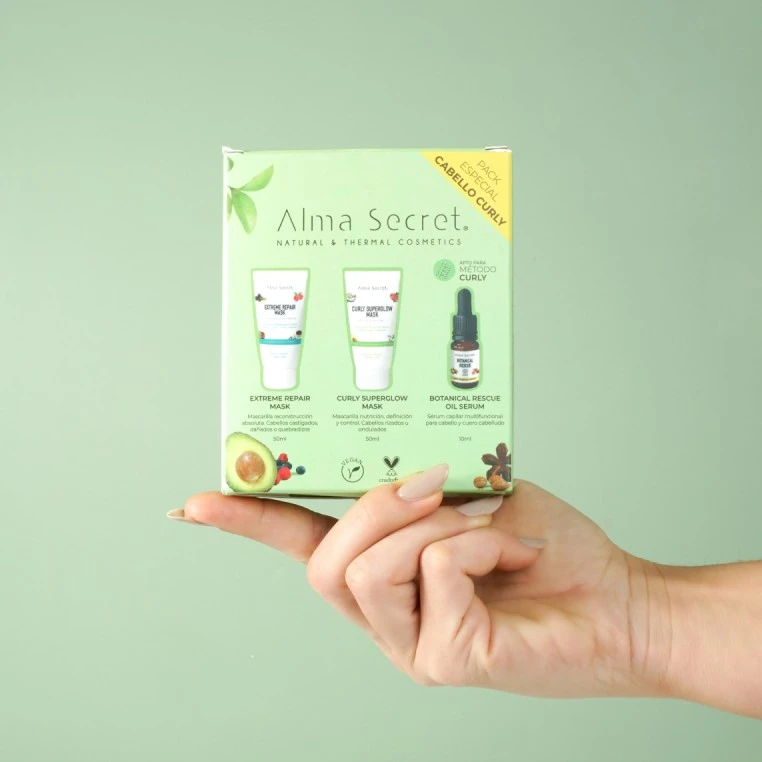 Pack Regalo Minis: Mascarilla Extrem 50 ml, Mascarilla Curly 50 ml y Sérum Botanical Rescue 10 ml