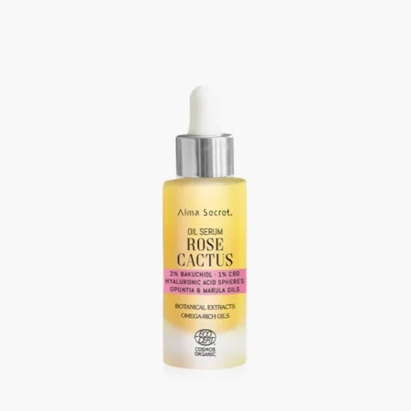 Sérum rose cactus Alma Secret 2% Bacuchiol, 1% CBD, Hualuronic Acid Spheres, opuntia y marula oils